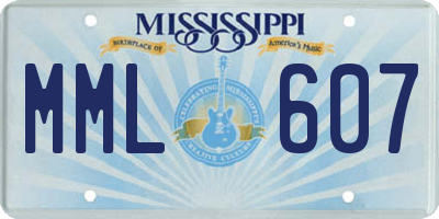 MS license plate MML607