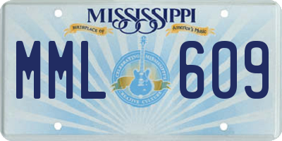 MS license plate MML609