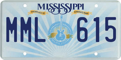 MS license plate MML615