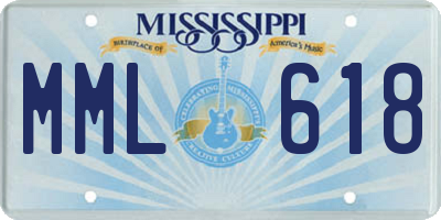 MS license plate MML618