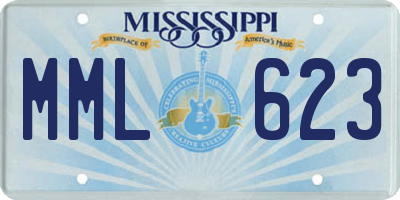 MS license plate MML623