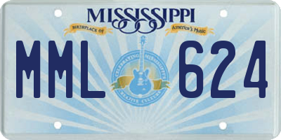 MS license plate MML624