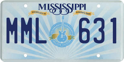MS license plate MML631