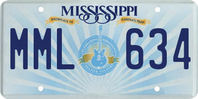 MS license plate MML634