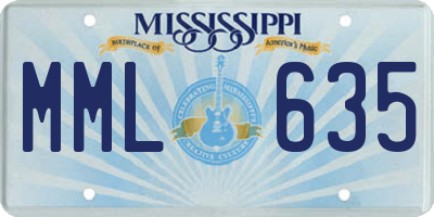 MS license plate MML635