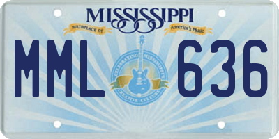 MS license plate MML636