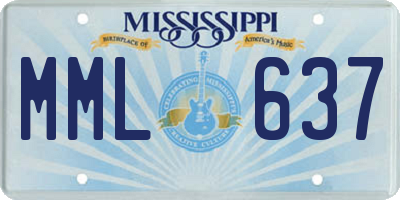 MS license plate MML637