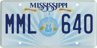 MS license plate MML640