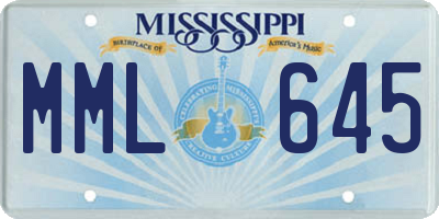 MS license plate MML645