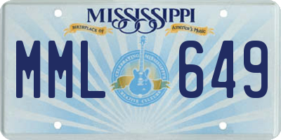 MS license plate MML649