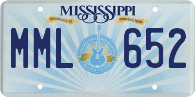 MS license plate MML652
