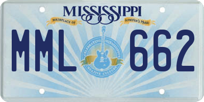 MS license plate MML662