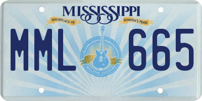 MS license plate MML665