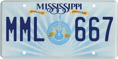 MS license plate MML667