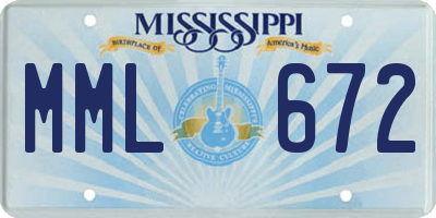 MS license plate MML672