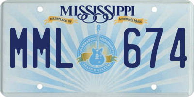 MS license plate MML674