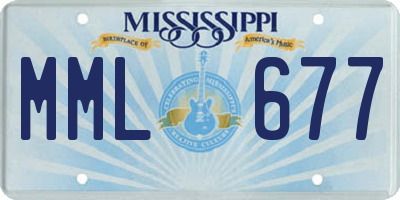MS license plate MML677