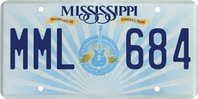 MS license plate MML684