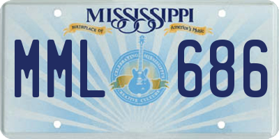 MS license plate MML686