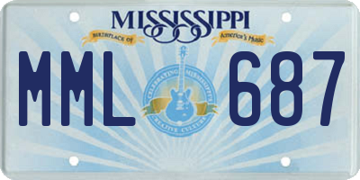 MS license plate MML687