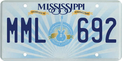 MS license plate MML692