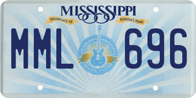 MS license plate MML696