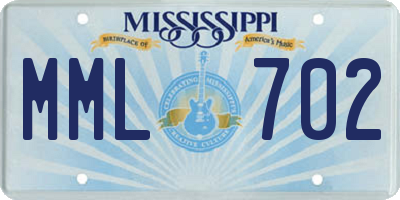 MS license plate MML702