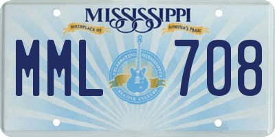 MS license plate MML708