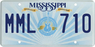 MS license plate MML710