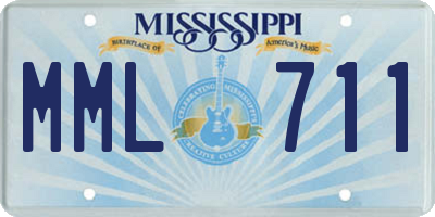 MS license plate MML711