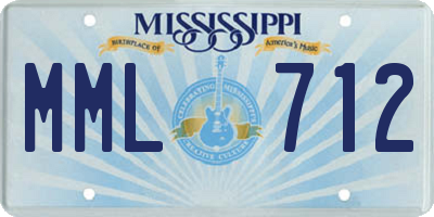 MS license plate MML712