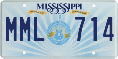 MS license plate MML714