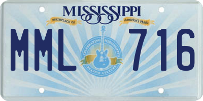 MS license plate MML716