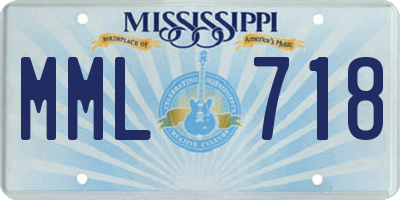 MS license plate MML718