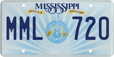 MS license plate MML720