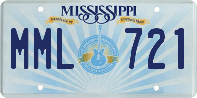 MS license plate MML721