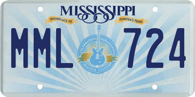 MS license plate MML724