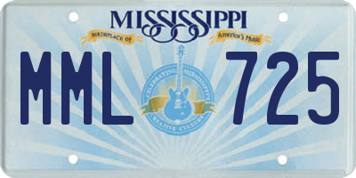 MS license plate MML725