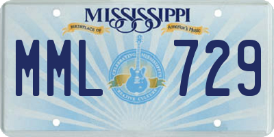MS license plate MML729