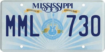 MS license plate MML730
