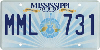 MS license plate MML731