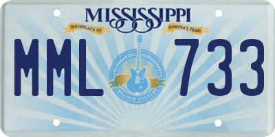 MS license plate MML733