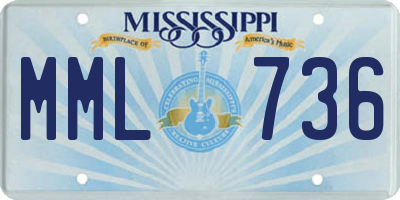 MS license plate MML736