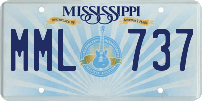 MS license plate MML737