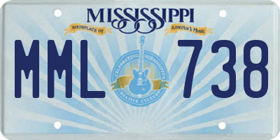 MS license plate MML738