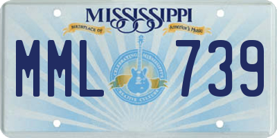 MS license plate MML739