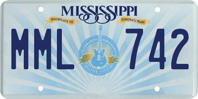 MS license plate MML742