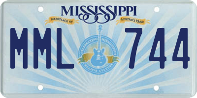 MS license plate MML744