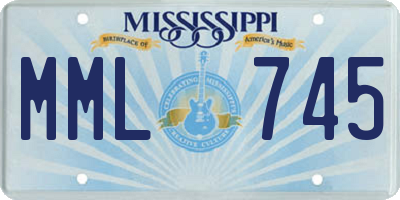 MS license plate MML745
