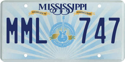 MS license plate MML747